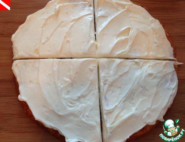 Carrot cake in a pan