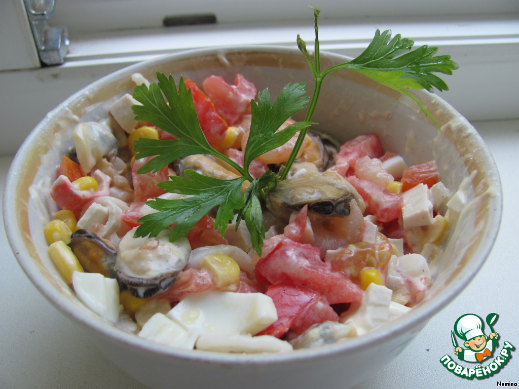 The seafood cocktail salad