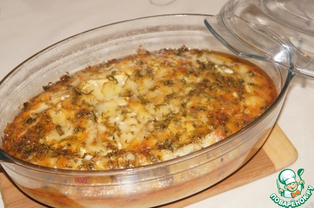 Casserole with salmon