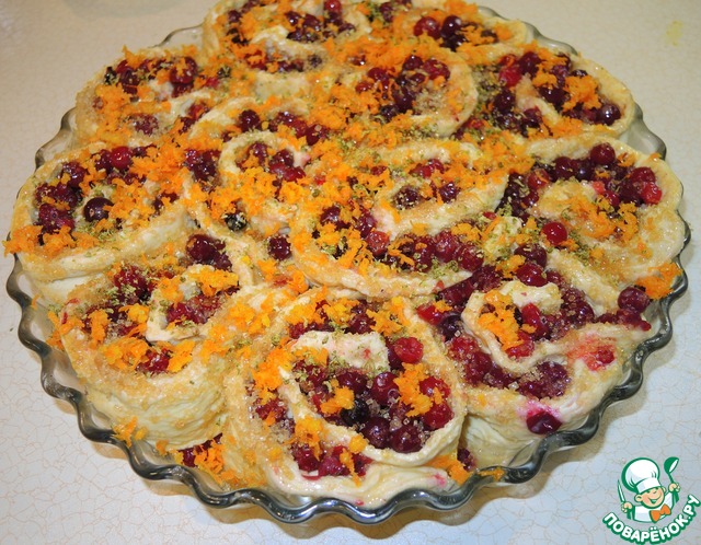 Cranberry muffin-tart