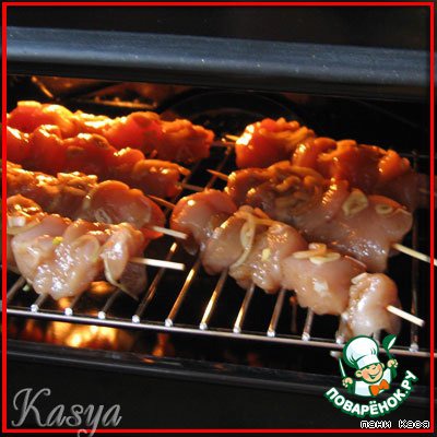 Chicken skewers