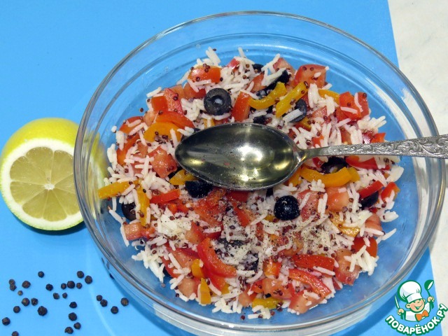 Салат с рисом и фетой