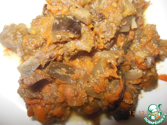 Beef with eggplant in multivarka
