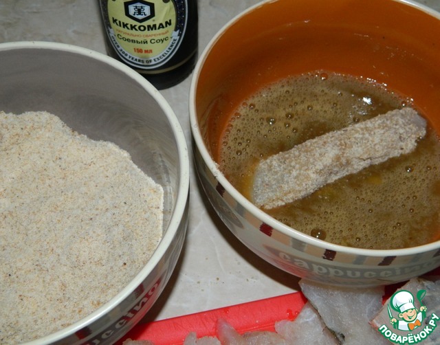 Fish fingers in batter