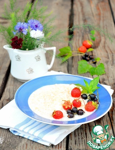 Cereal bran with melted cheese