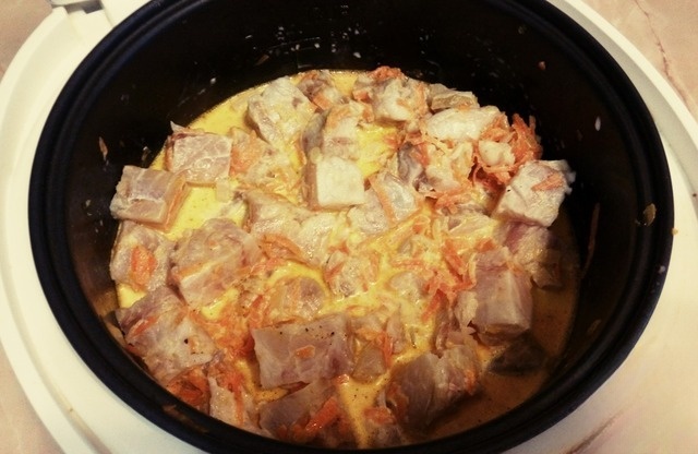 Треска в сливках в мультиварке