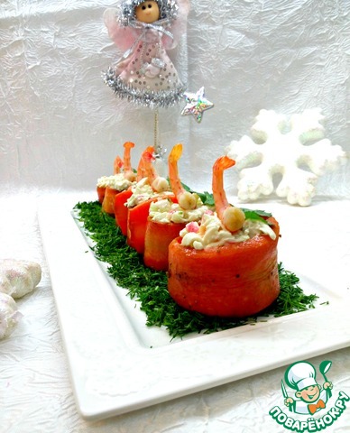 Морковная закуска с креветками 