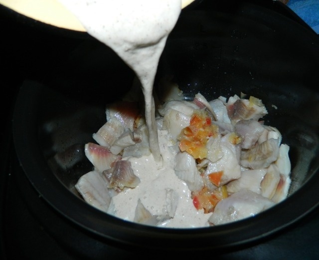 Тилапия с яблоками