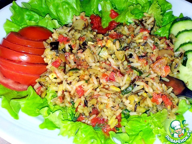 Wild rice with vegetables