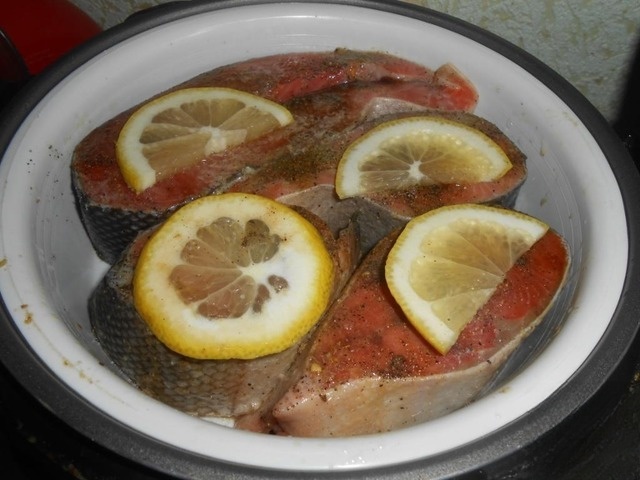 Кижуч на пару