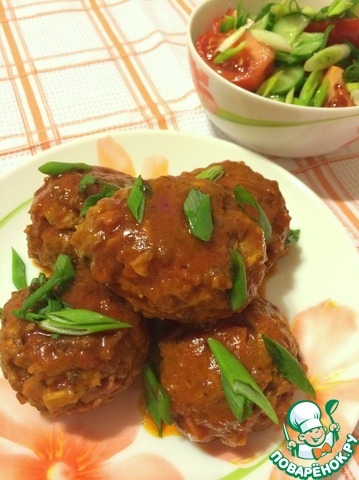 Meat balls with wild rice