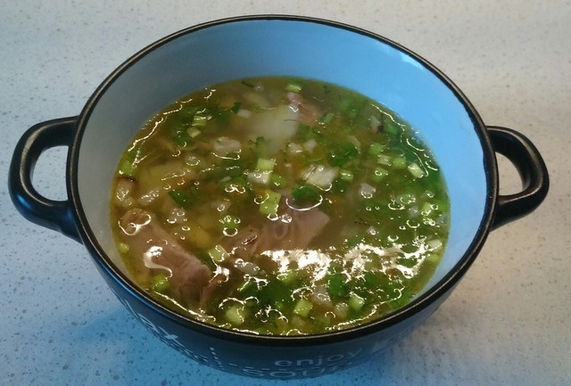 Pea soup with lamb in a slow cooker
