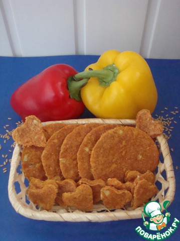 Хлебцы из семян белого льна с овощами