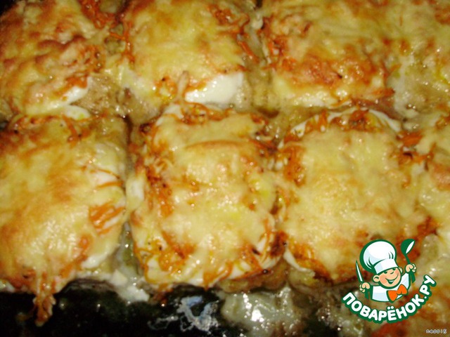 Briquettes pangasius baked