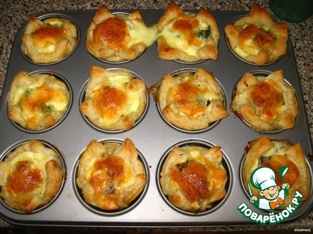 Baskets of puff pastry