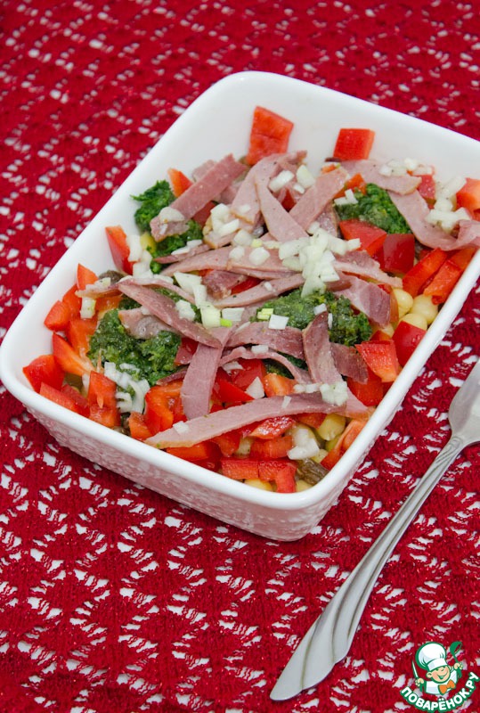 Ethnic Italian salad with chickpeas