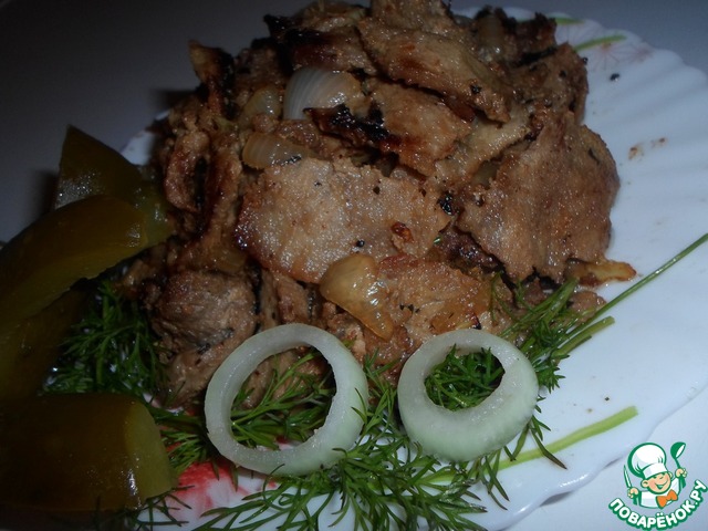 Fried sliced pork