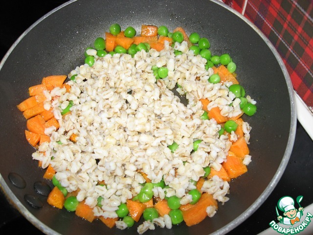 Barley porridge with vegetables