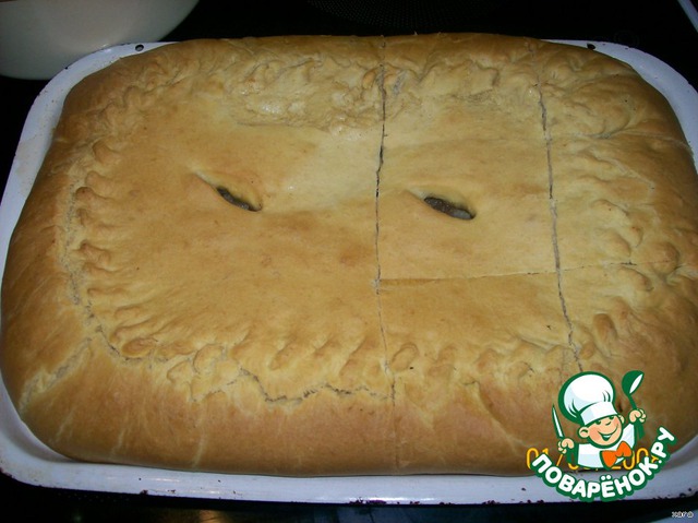 Meat pie pastry of unleavened dough