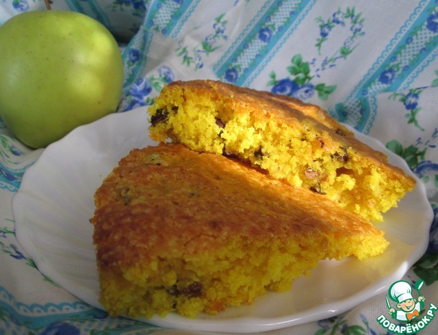 Lean lemon cake with raisins