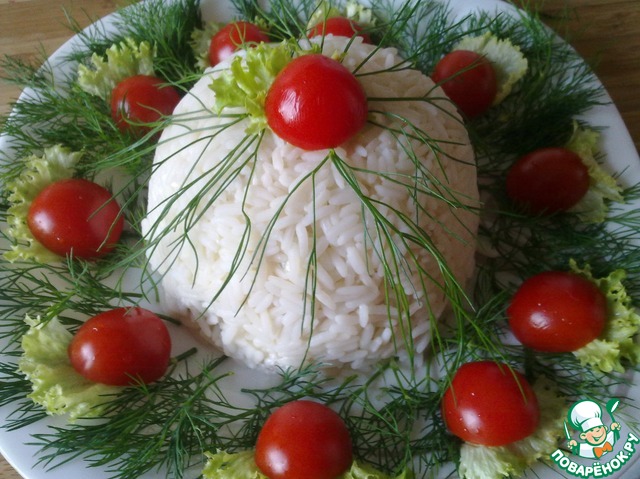 White rice salad