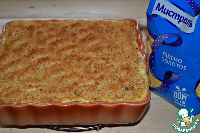 Millet casserole with fruit