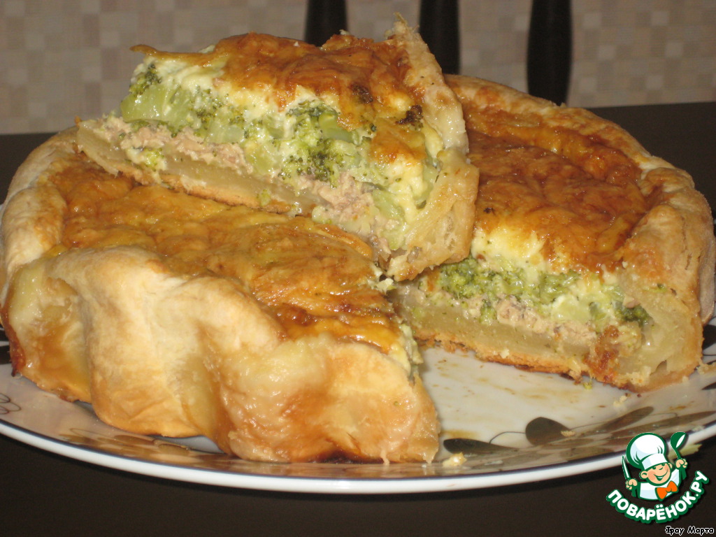 Fish pie and broccoli