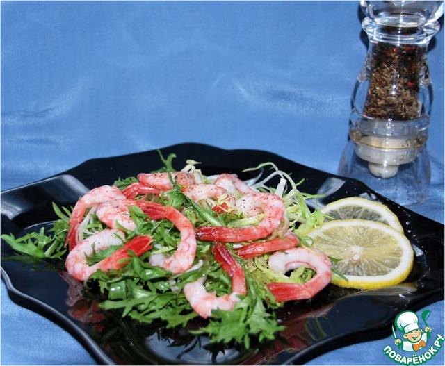 Seafood salad with rocket