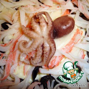 Sea salad with radicchio