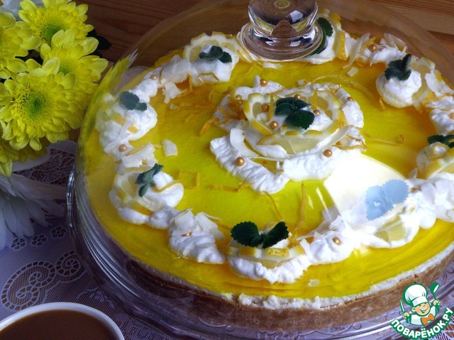 Cheesecake no-bake lemon coconut