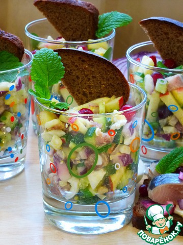 Snack herring salad