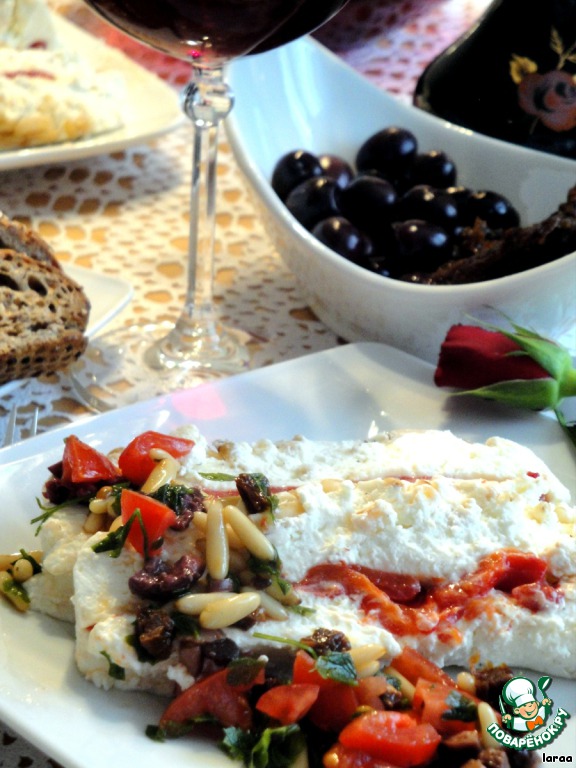 Terrine of cheese with pepper