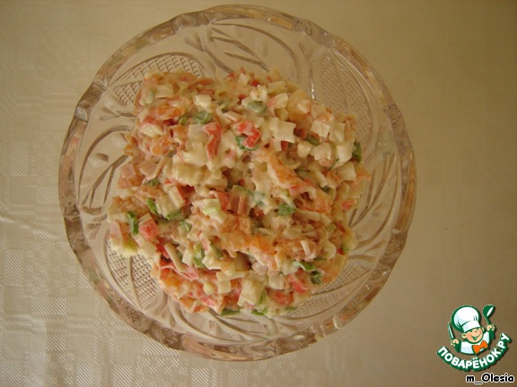 Salad with trout