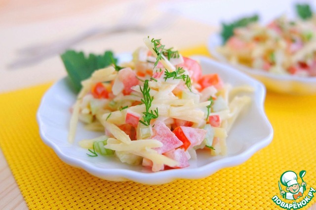 Crab salad with celery