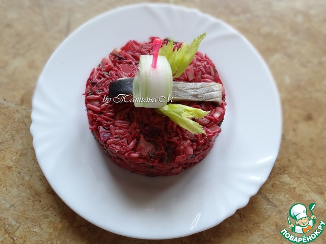 Salad with herring 