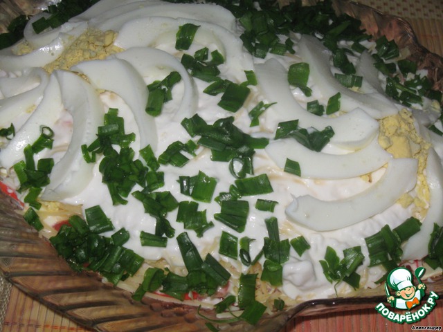 Salad of salted trout