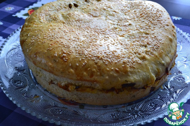 Fish pie in pastry with dill