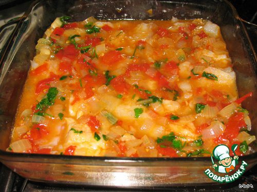 Fish in tomato-Apple sauce