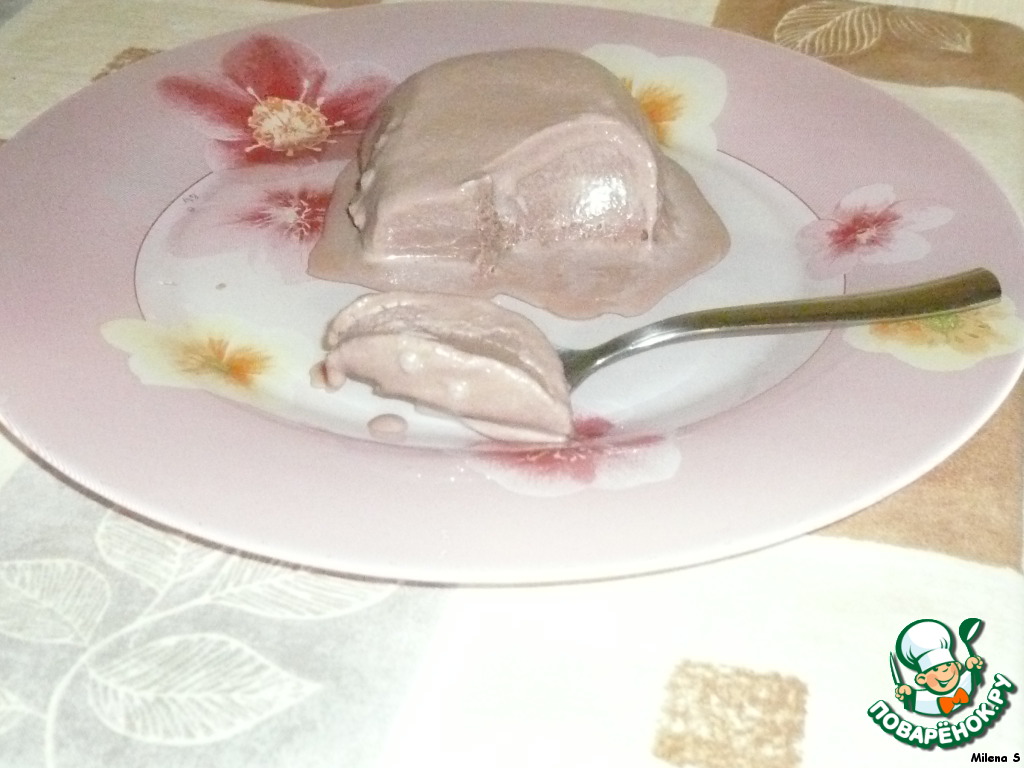 Yoghurt and chocolate ice cream