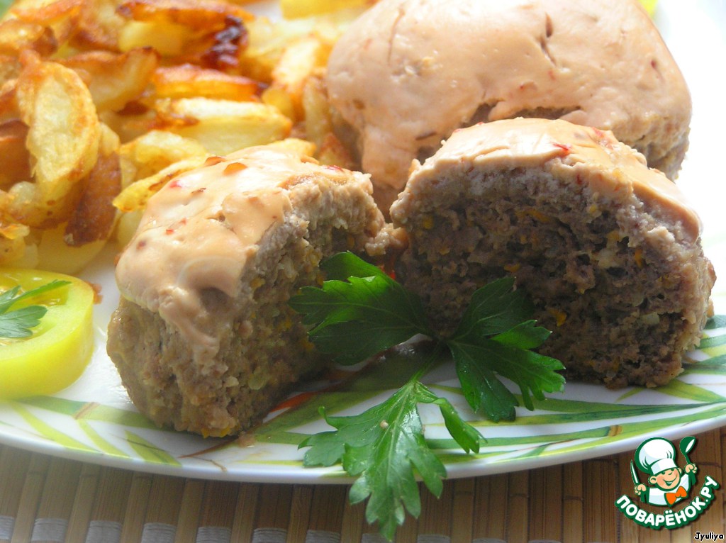 Meat balls with cheese cream sauce