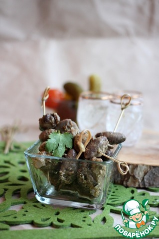 Pickled pork tongue and chicken hearts