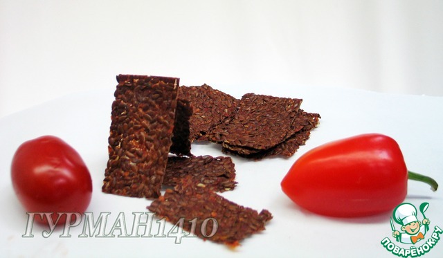 Чипсы из семян льна с овощами