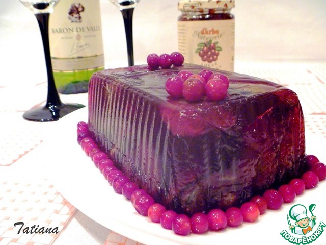 Chicken liver in red wine jelly