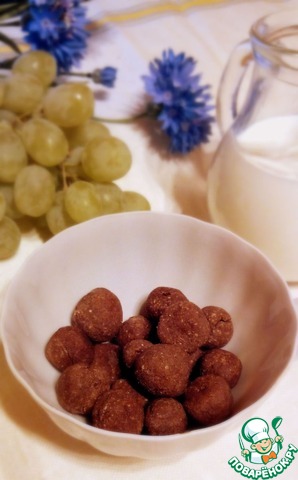 Homemade chocolate balls for Breakfast