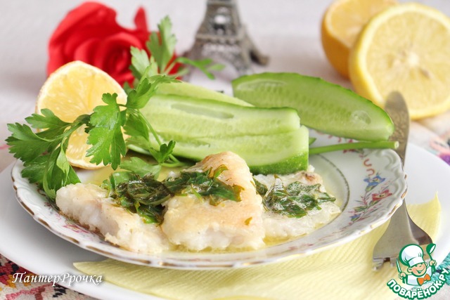 Fish with creamy lemon sauce