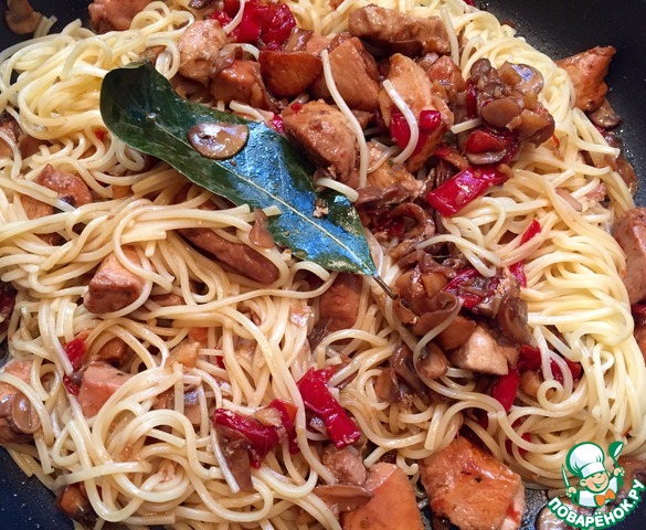 Spicy Chinese-Italian spaghetti