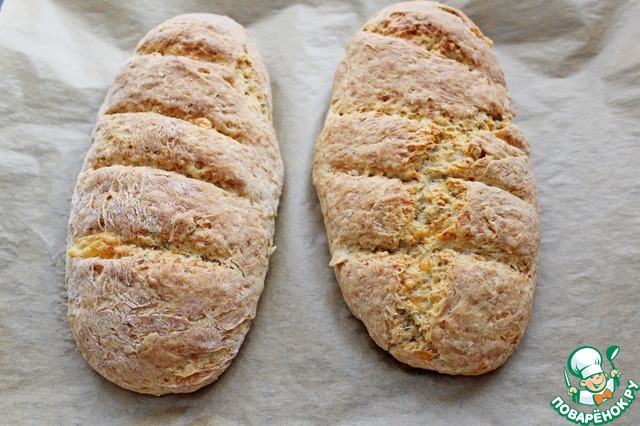 Oatmeal bread with cheese