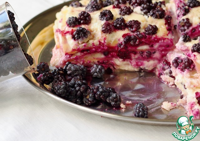 Sweet cheese lasagna with BlackBerry