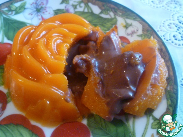 Pumpkin jelly with chocolate