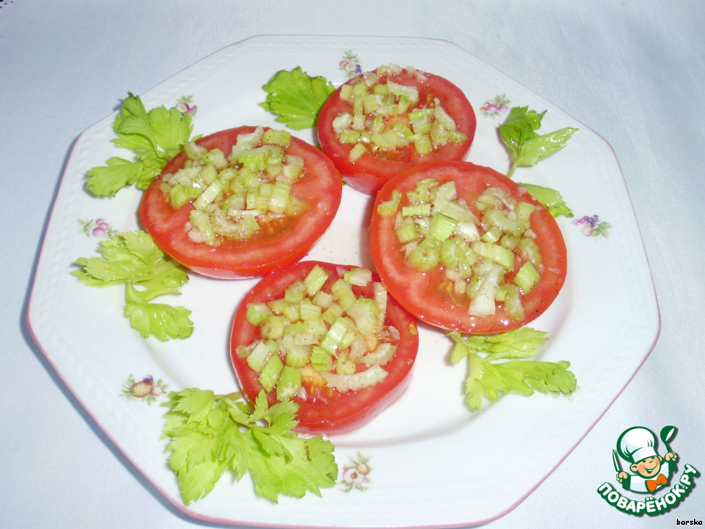 Tomatoes, pickled celery